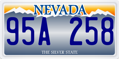 NV license plate 95A258