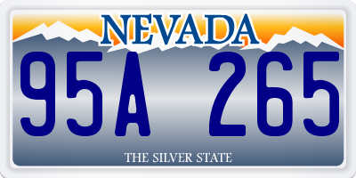 NV license plate 95A265