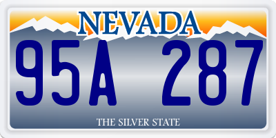 NV license plate 95A287