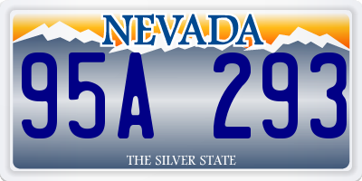 NV license plate 95A293