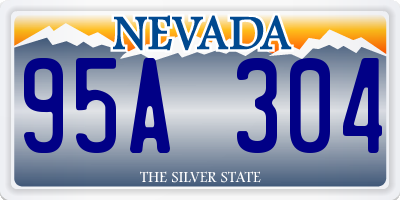 NV license plate 95A304