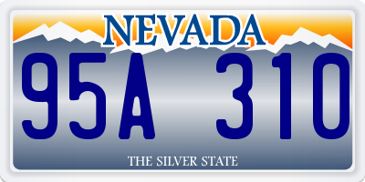 NV license plate 95A310