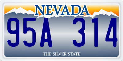 NV license plate 95A314