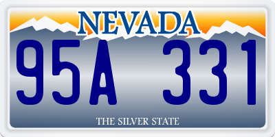 NV license plate 95A331