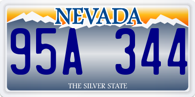 NV license plate 95A344