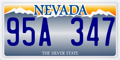 NV license plate 95A347