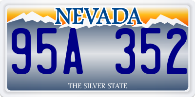 NV license plate 95A352