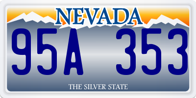 NV license plate 95A353