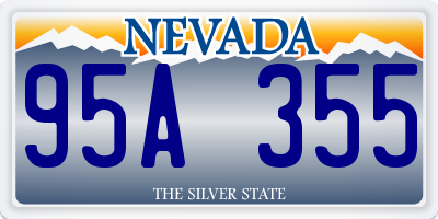 NV license plate 95A355