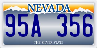 NV license plate 95A356