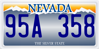 NV license plate 95A358