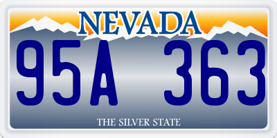 NV license plate 95A363