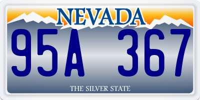 NV license plate 95A367