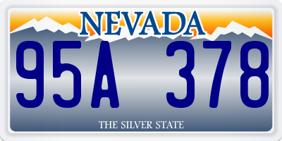 NV license plate 95A378