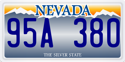 NV license plate 95A380