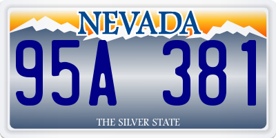 NV license plate 95A381
