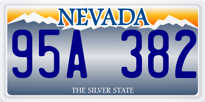 NV license plate 95A382