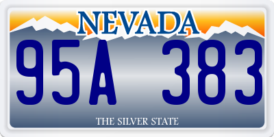 NV license plate 95A383
