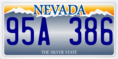NV license plate 95A386