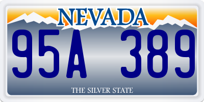 NV license plate 95A389