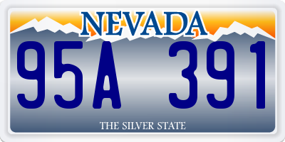NV license plate 95A391