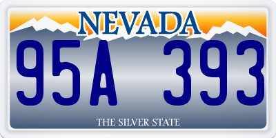 NV license plate 95A393