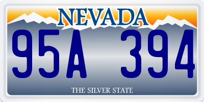 NV license plate 95A394