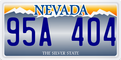 NV license plate 95A404
