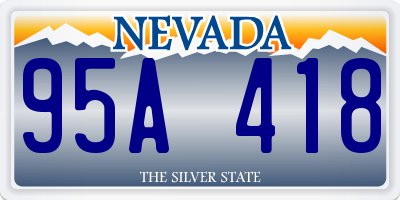 NV license plate 95A418