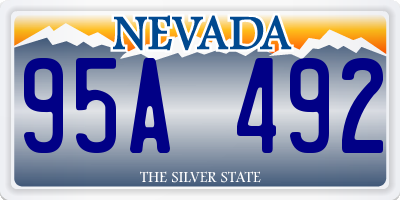 NV license plate 95A492