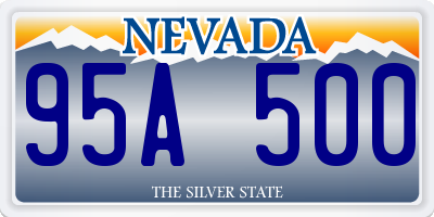 NV license plate 95A500