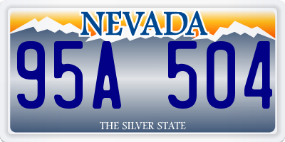 NV license plate 95A504