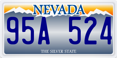 NV license plate 95A524