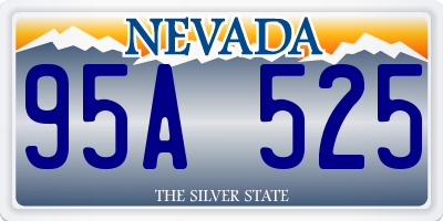 NV license plate 95A525