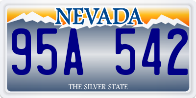 NV license plate 95A542