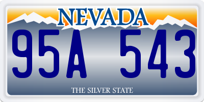 NV license plate 95A543