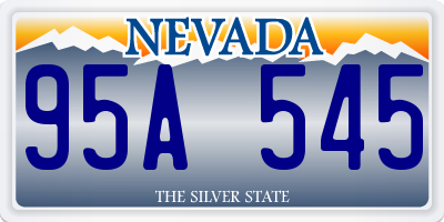 NV license plate 95A545