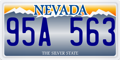 NV license plate 95A563