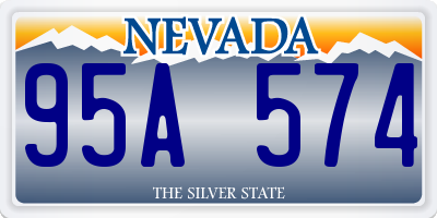 NV license plate 95A574
