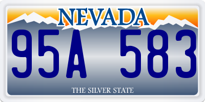 NV license plate 95A583