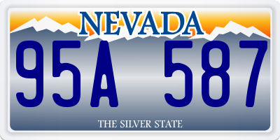 NV license plate 95A587