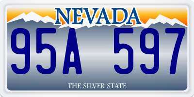 NV license plate 95A597