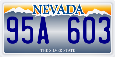 NV license plate 95A603