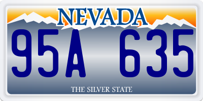 NV license plate 95A635