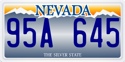 NV license plate 95A645