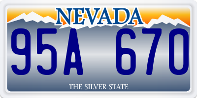 NV license plate 95A670
