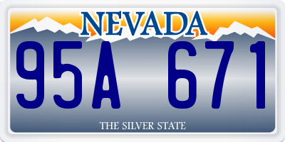 NV license plate 95A671