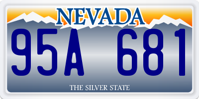 NV license plate 95A681
