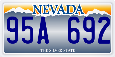 NV license plate 95A692