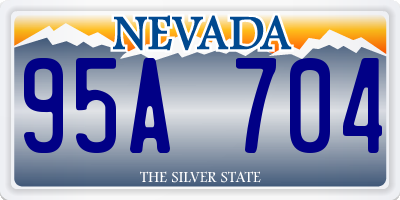 NV license plate 95A704